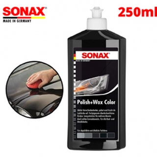 Kem đánh bóng và bảo vệ sơn xe đen Sonax polish & wax color black 250ml 296141