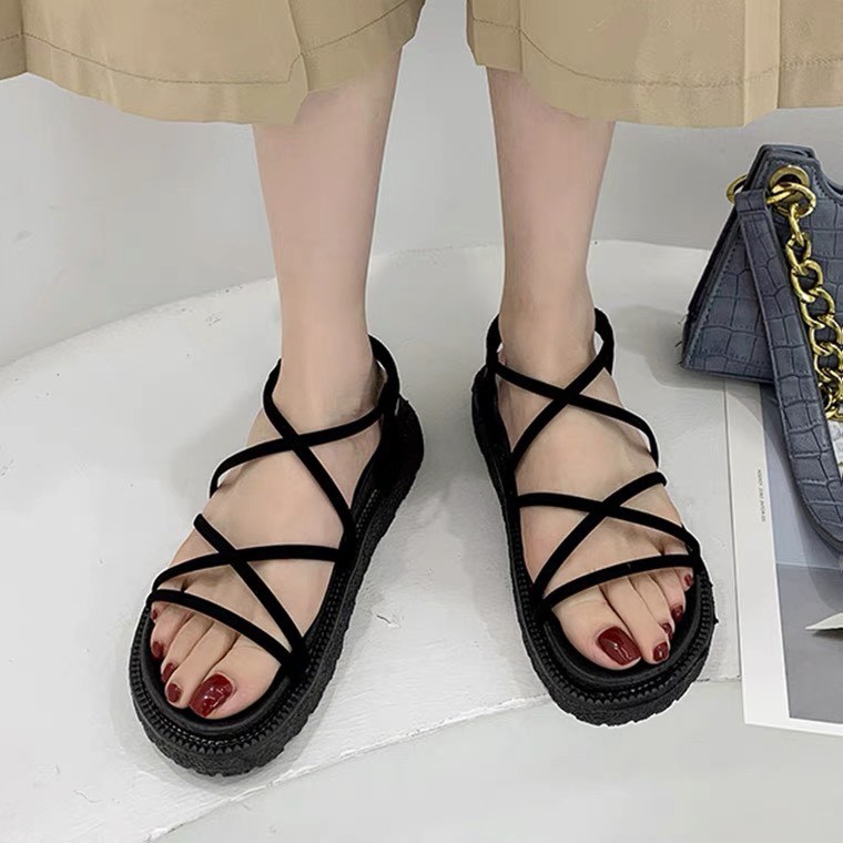 Sandal nữ đế bằng quai ngang siêu nhẹ SD122
