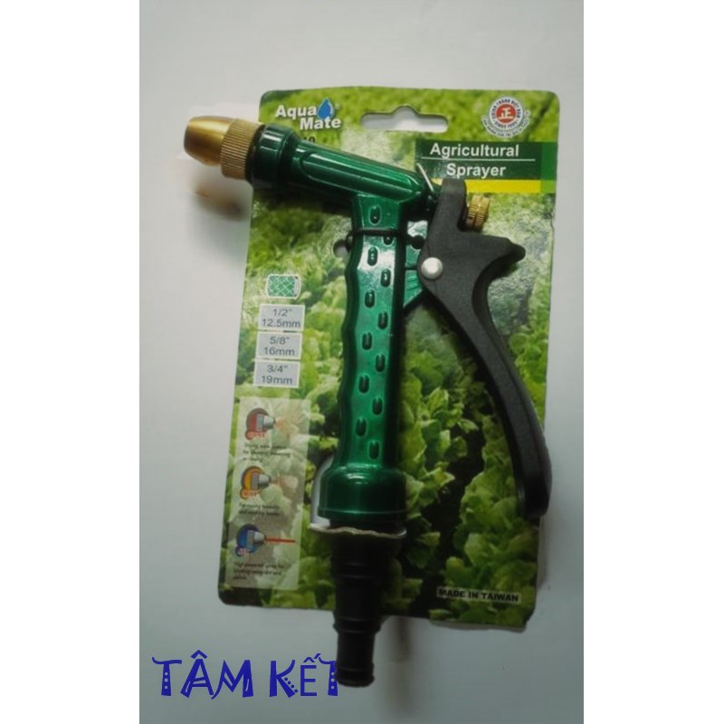 Súng phun tưới nước nông nghiệp một tia đầu chỉnh vặn xoắn , bằng kẽm sơn tĩnh điện