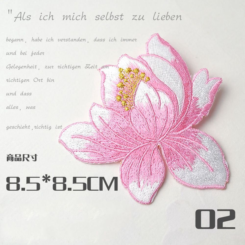 Miếng vá ủi thêu hình hoa phong cách vintage