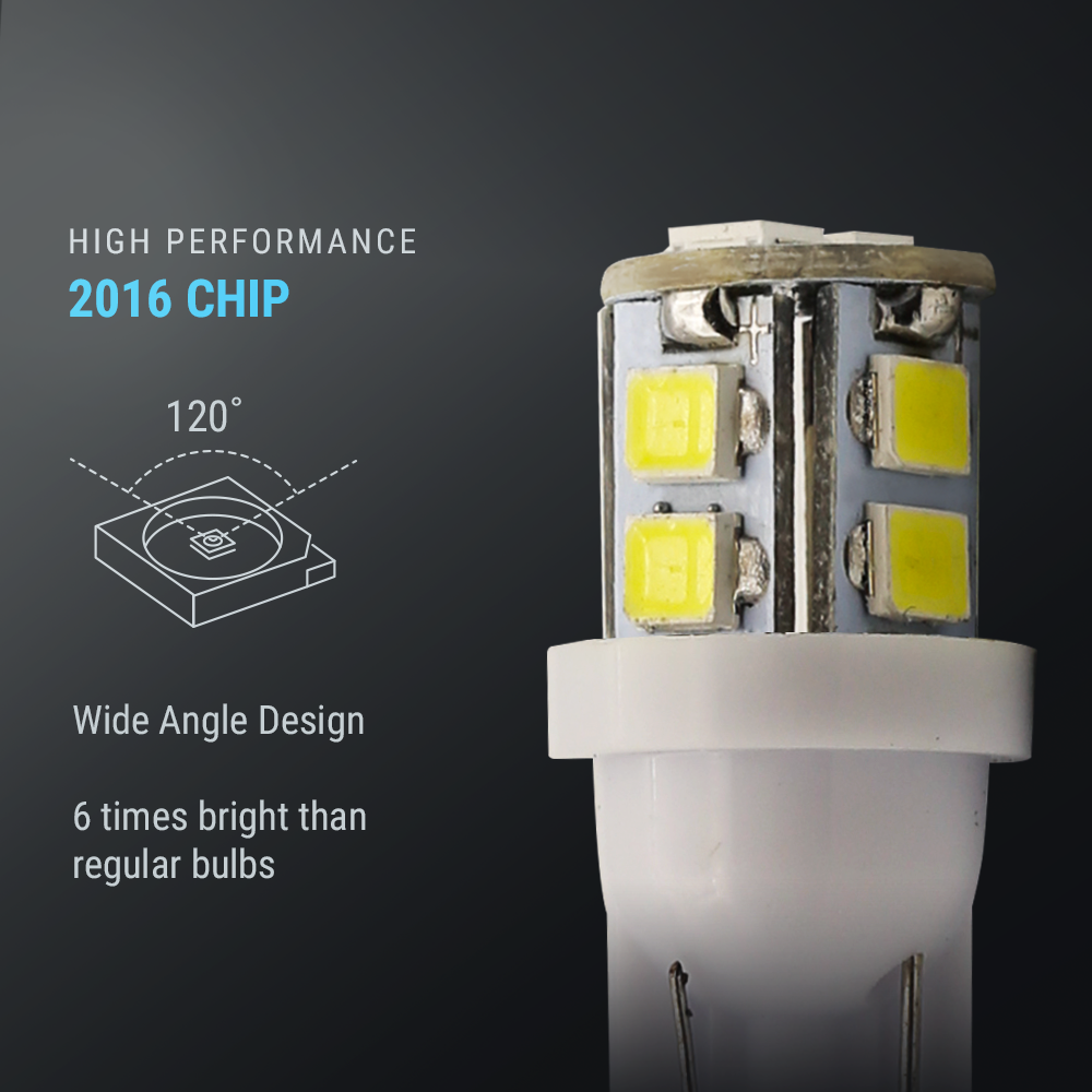 Set 20 Bóng Đèn LED T10 / 31mm / 42mm 6000K Ánh Sáng Trắng Chuyên Dụng Dành Cho Ô Tô