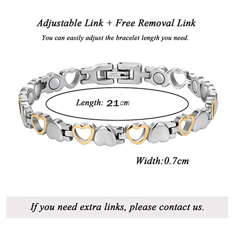 [Mới] Vòng Tay / Vòng Đeo Tay Hình Trái Tim Rỗng Thoát Nước Giảm Đau Khớp / Trang Sức Có Thể Điều Chỉnh Dành Cho Bạn Nữ