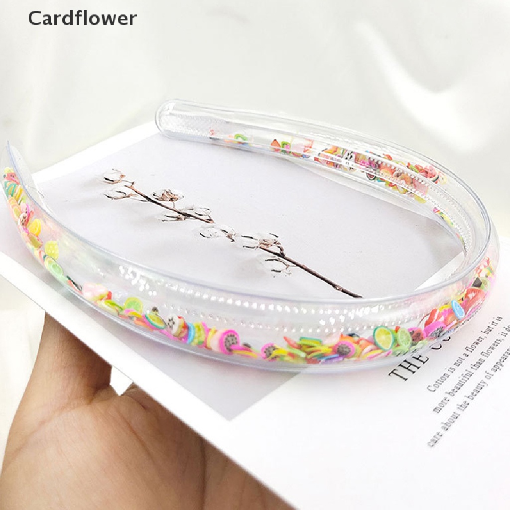 &lt; Cardflower &gt; Băng Đô Trong Suốt Có Cát Chảy Lấp Lánh Thời Trang Trẻ Em Đang Giảm Giá