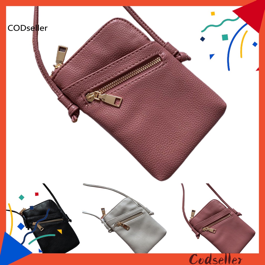 COD_ Purse Crossbody Bag Mini Zipper Closure Phone Bag Cute for Shopping