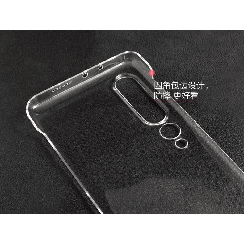 Ốp điện thoại PC cứng trong suốt siêu mỏng không viền cho Xiaomi Mi 8 9 10 Pro Lite