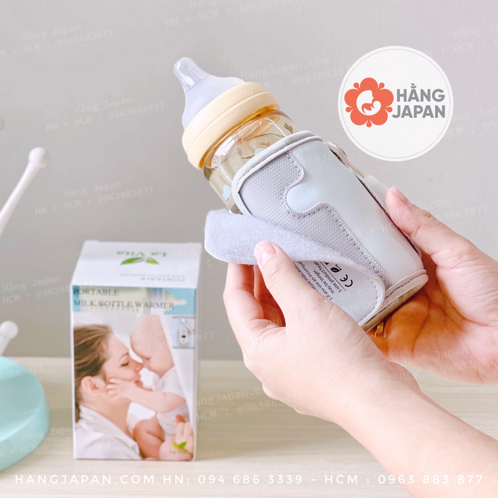 Túi hâm ủ bình sữa di động thông minh, máy ủ hâm bình sữa sạc bằng USB LAVITA