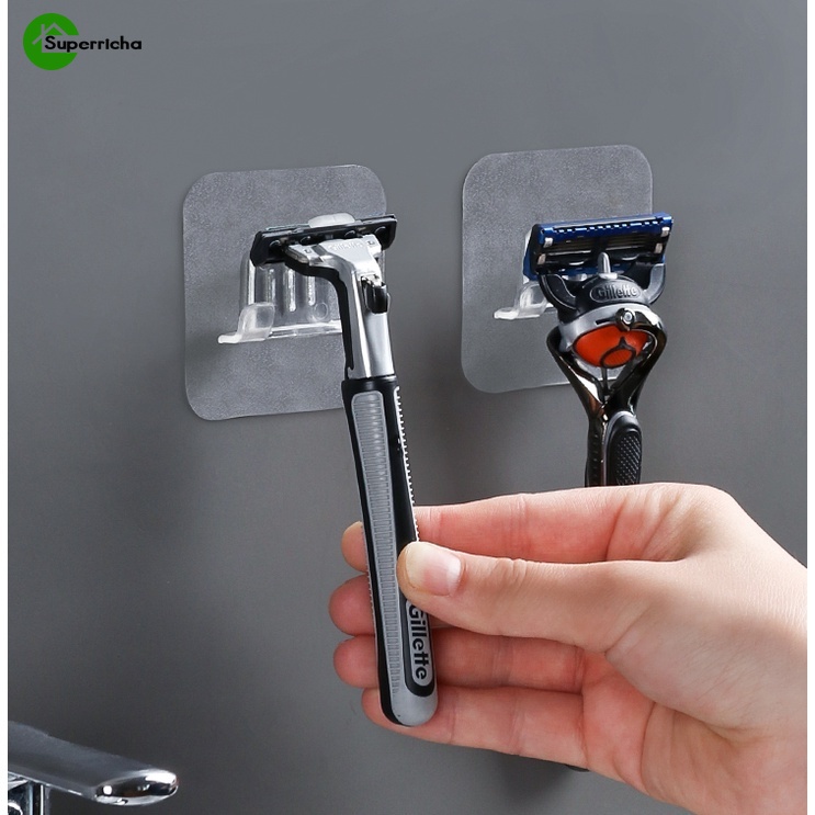 Giá Đỡ Dao Cạo Râu Dán Tường Trong Suốt Đơn Giản Sáng Tạo Chống Thấm Nước Siêu Bền Tiện Dụng