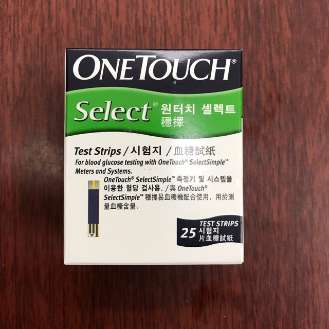 (GIAO NHANH 30 PHUT) Que thử đường huyết ONETOUCH SELEC (10 que - 25 que)