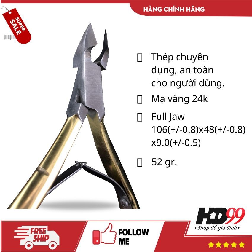 Kềm Cắt Da Móng Thép Không Gỉ HD99 D501 [Chính Hãng] FREESHIP Làm Từ Thép Chuyên Dụng Cắt Da và Móng Nail