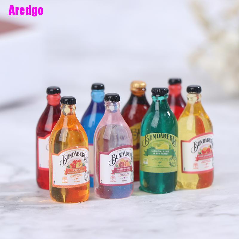 Set 10 mô hình chai nước tỉ lệ 1:12 1:6 dành cho trang trí nhà búp bê