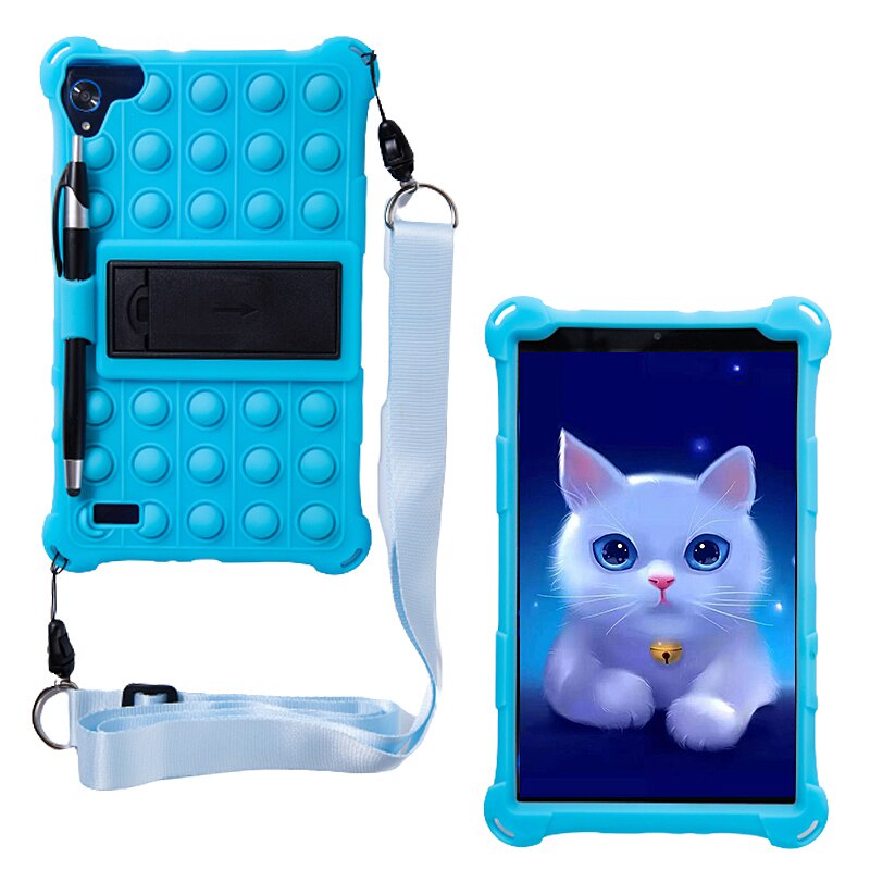 Dễ Thương Ốp Máy Tính Bảng Silicon Có Ngăn Đựng Bút Cho Samsung Galaxy Tab A 8.0 2019 Sm-T290 Sm-T295 Sm-T297 8.0 Inch
