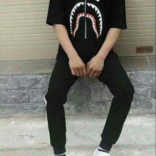 Áo Thun Tay Lỡ Bape Hàm Cá Mập ( SET BỘ)  [[ Ảnh chụp thật]]]