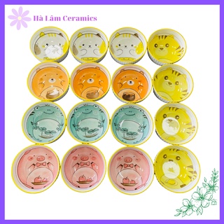 Bộ 6 Bát Cơm sang chảnh - hoạ tiết ngộ nghĩnh dễ thương - Halamceramics