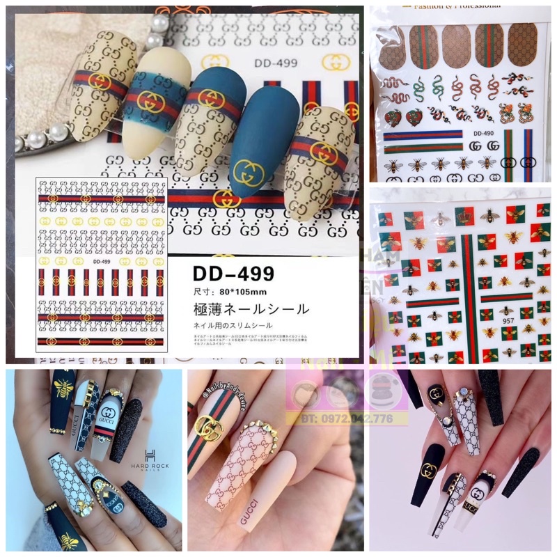 Sticker thương hiệu gucci nhiều mẫu