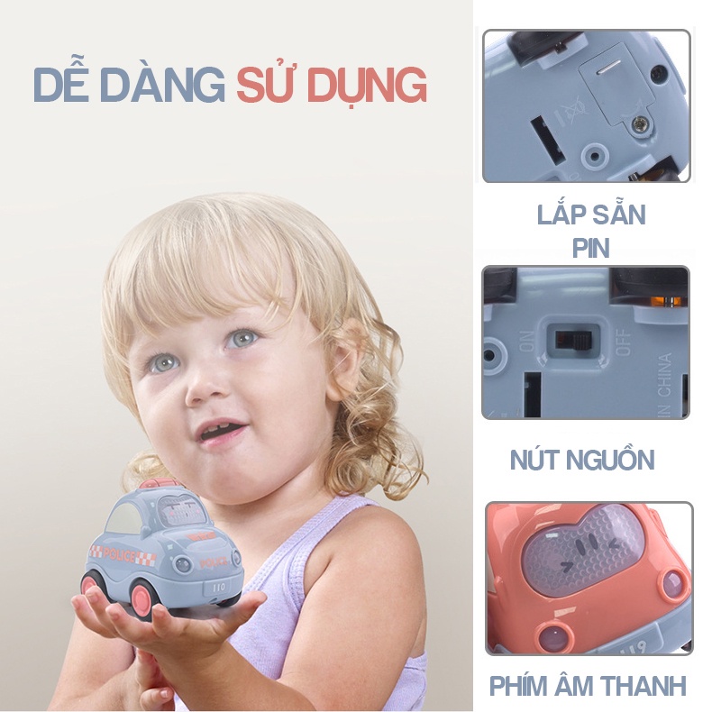 Xe đồ chơi cho bé xe giao thông có nhạc và đèn chạy trớn phong cách hàn quốc XDC20 KIDS GARDEN