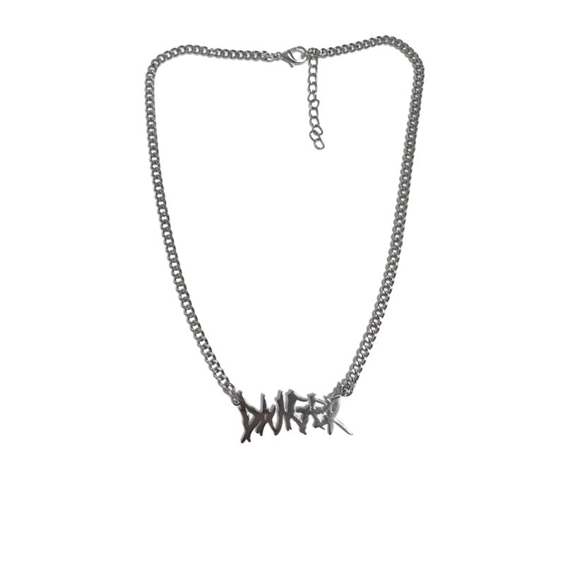 Dây chuyền mặt hình gai bằng thép titan phong cách hip hop punk