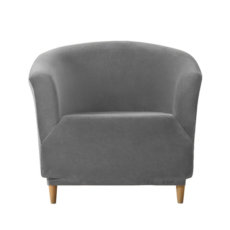 Vỏ Bọc Đệm Ghế Sofa Bằng Nhung Dày Co Giãn Màu Trơn Chống Bụi