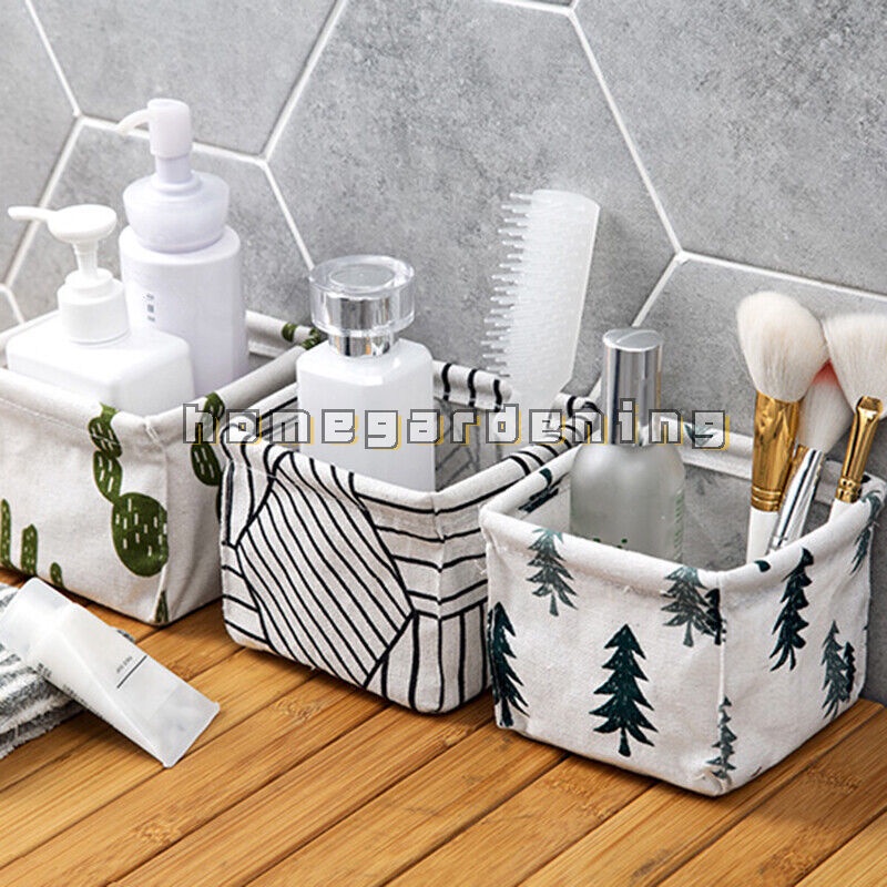 Giỏ Đựng Đồ Dùng Bằng Vải Lanh Tiện Dụng Cho Gia Đình DIY