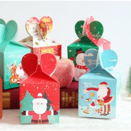 hộp quà gấp noel HT10 8,5*8,5*10cm giáng sinh dễ thương cute