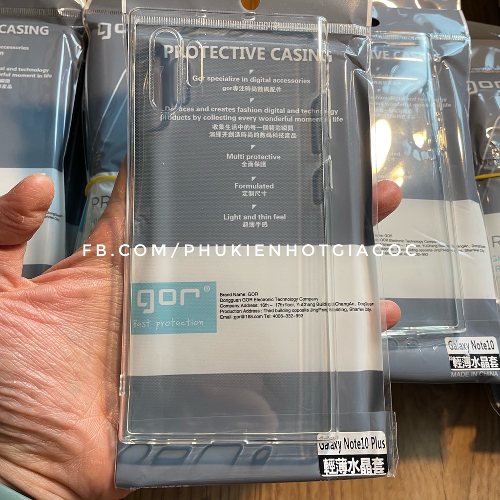 Ốp lưng silicon Gor siêu mỏng Samsung Note 10 Plus / + / Note 10 / S10 5G 6.7