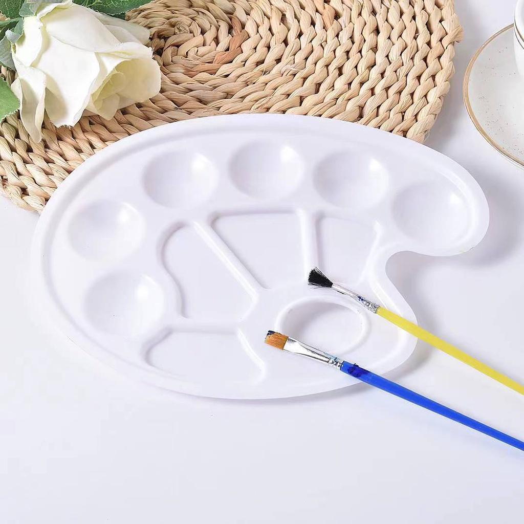 Khay pha màu, pallet nhựa 6 lỗ đựng, pha màu nước acrylic dùng cho học sinh, sinh viên, họa sĩ