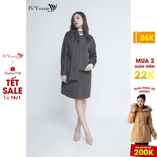 Áo khoác nữ dài tay cổ cách điệu IVY moda MS 71 thumbnail