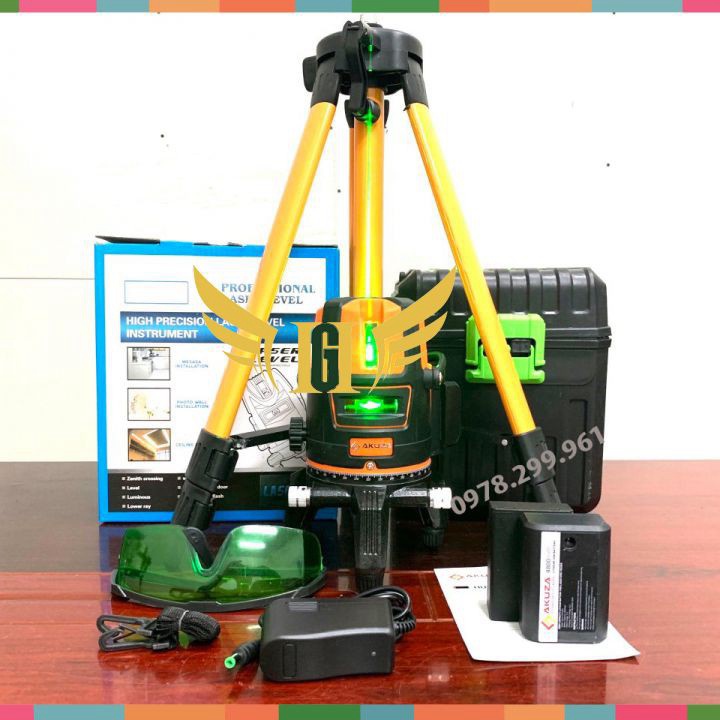 [ CHÍNH HÃNG] MÁY LAZE CÂN BẰNG BẮN CỐT 5 TIA XANH AKUZA CAO CẤP