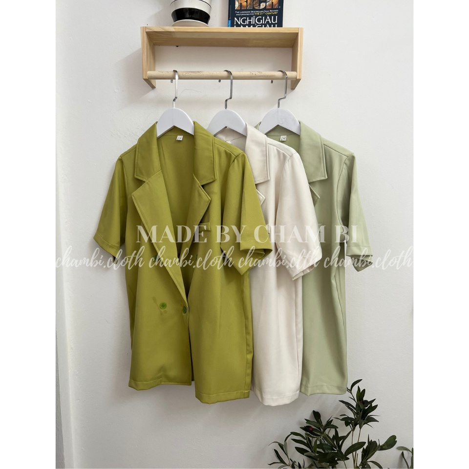 Áo blazer nữ A.328, Áo vest khoác ngoài cộc tay không túi 4 cúc trẻ trung - Thời trang nữ Chấm Bi | BigBuy360 - bigbuy360.vn