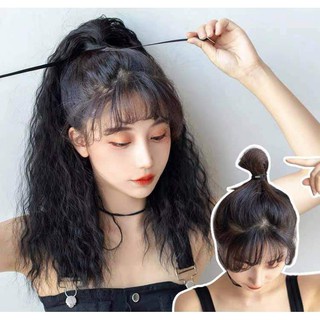 Tóc giả cột xù ngắn Hàn quốc siêu tự nhiên b43