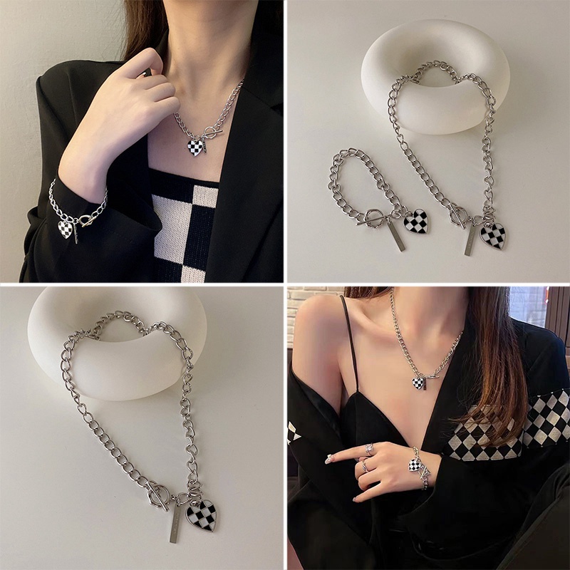 Vòng cổ Mặt Hình Bàn Cờ Phong Cách Hàn Quốc Cho Nữ