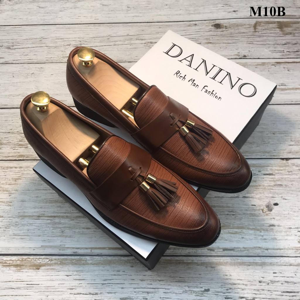 Giày tây nam giày lười nam da bò Giày công sở nam cao cấp M10B