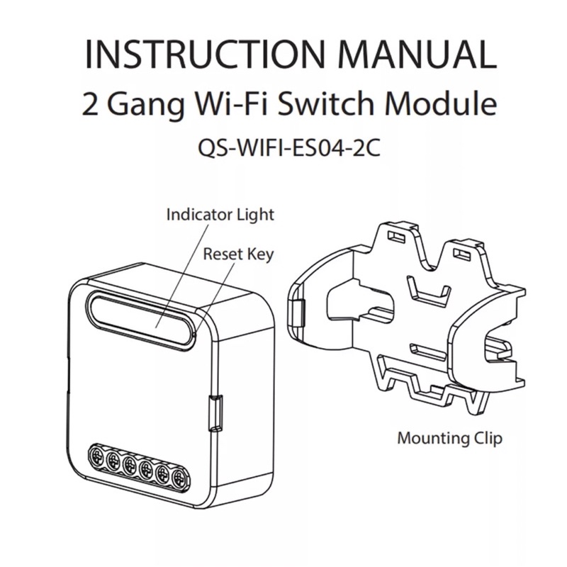 Công tắc module Tuya Wifi/ Zigbee hỗ trợ 2 công tắc cơ 1 chiều hoặc 2 chiều