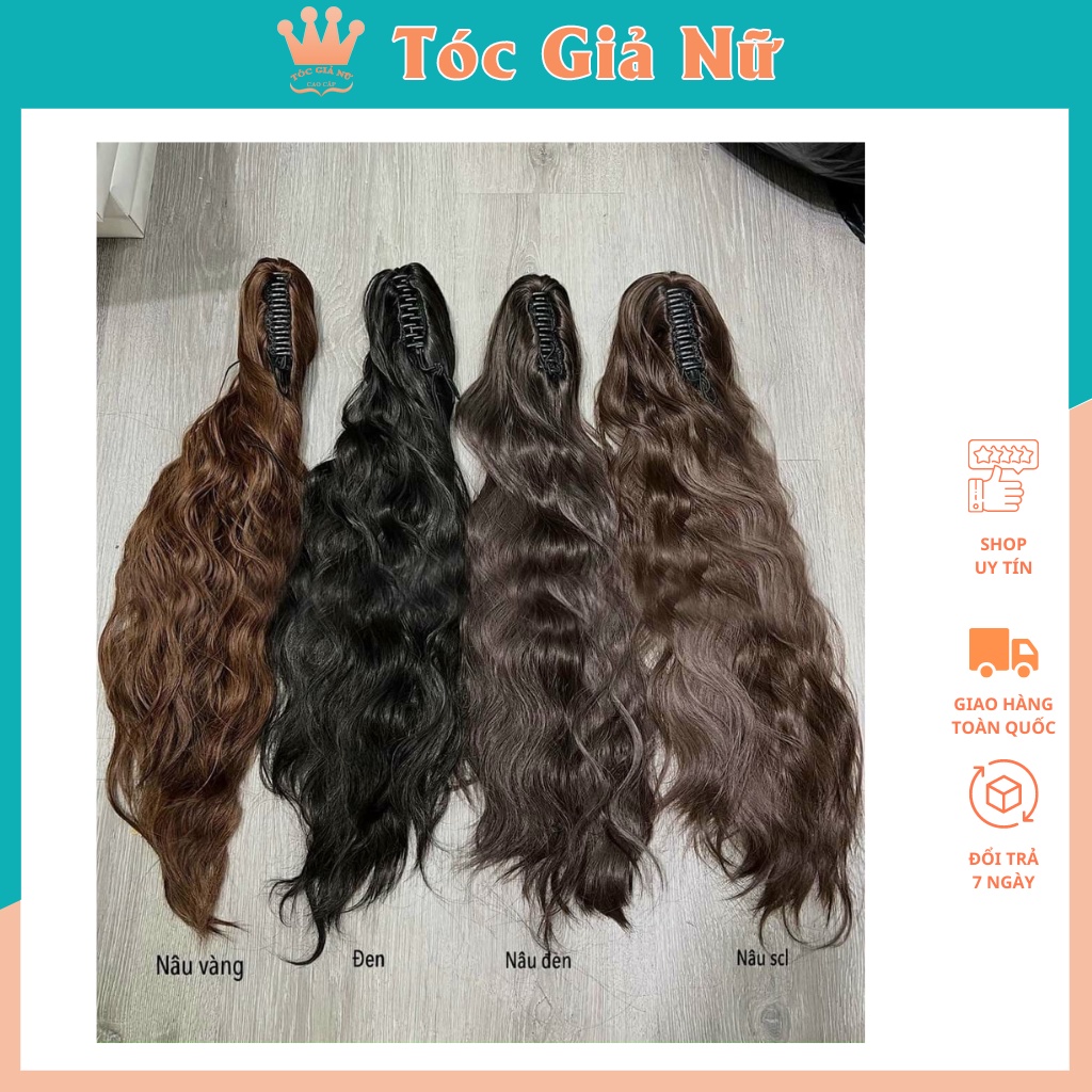 Tóc giả kẹp ngoặm xù dợn sóng n42, loaị dày cao cấp