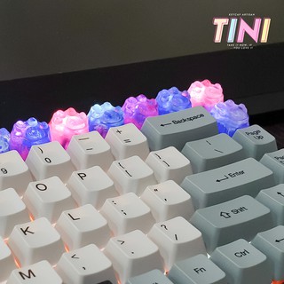 Nút bàn phím Keycap resin Chân mèo đổ màu - TiNi Artisan