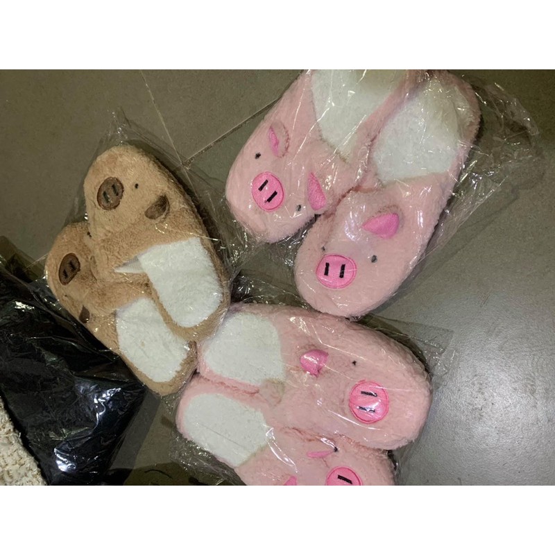 Dép Bông Đi Trong Nhà Mặt Lợn Siêu Ỉn Cute Siêu Ấm