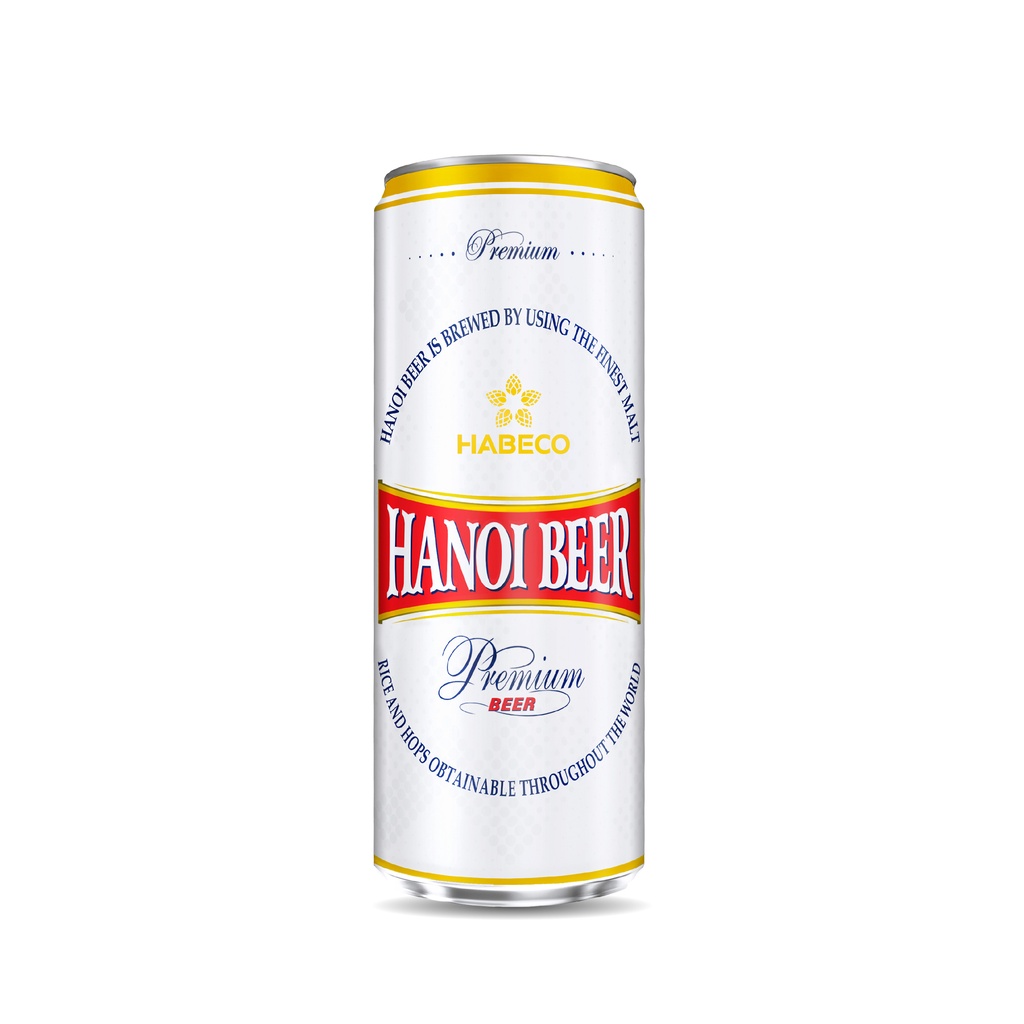 HỎA TỐC HÀ NỘI - Thùng 24 lon Hanoi Premium Beer - HABECO (330ml/lon) - Phiên bản lon cao