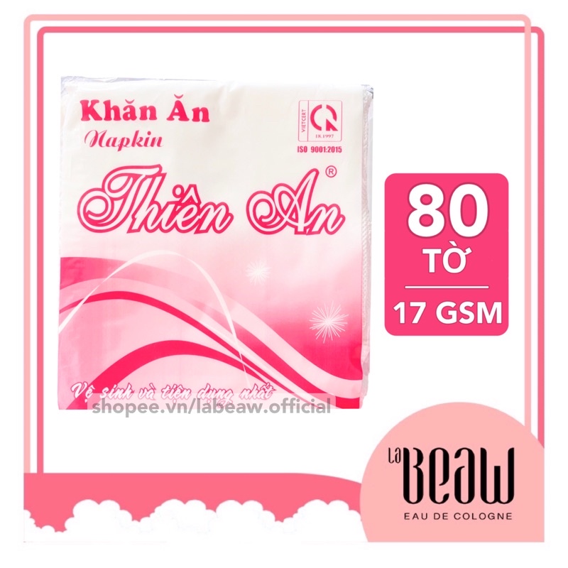 Khăn giấy ăn napkin Thiên An loại tốt 80 tờ tiết kiệm và tiện lợi