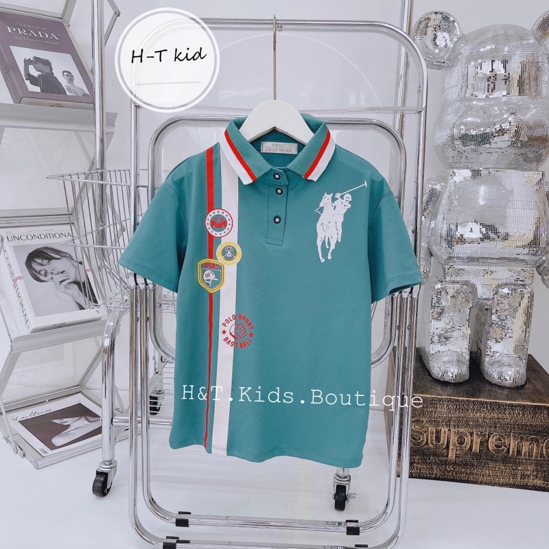 (jean baby ) Áo polo cộc tay vải xuất dư cho bé trai(20-40kg)