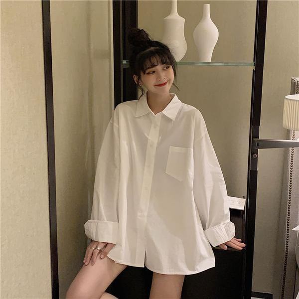 Áo Sơmi Trắng Ulzzang Unisex | BigBuy360 - bigbuy360.vn