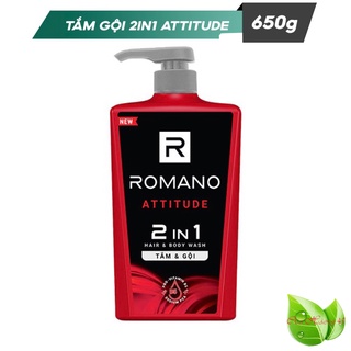 Romano: Dầu Tắm gội 2in1 Romano Attitude 650g/chai