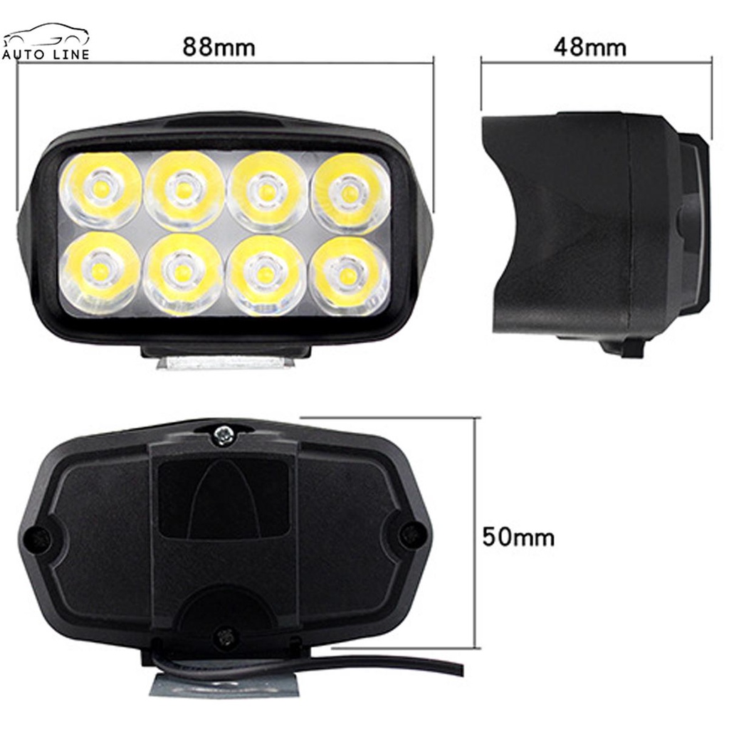 Đèn Pha LED 8 Bóng 12V 1200lm IP67 Chống Thấm Nước IP67 Chuyên Dụng Cho Xe Mô Tô SHOPCYC3316