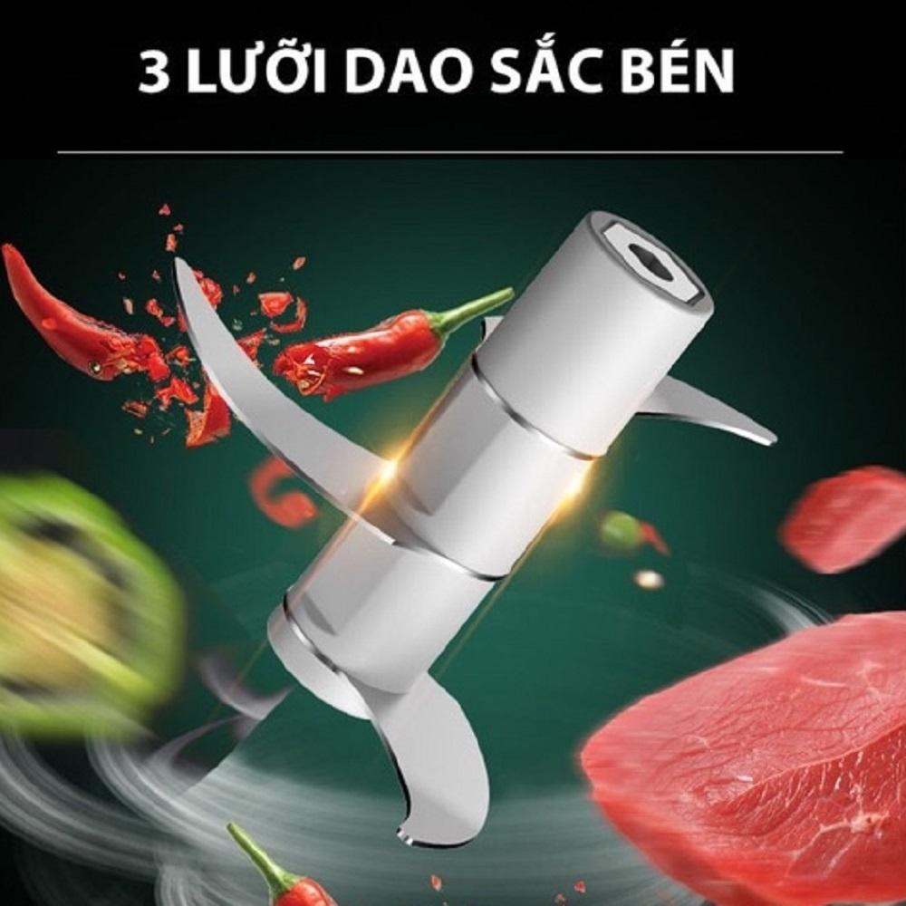 Máy xay mini sạc tích điện (1 đầu Xay) xay tỏi ớt sinh tố thịt cháo cho ăn dặm hoặc du lịch mã 15011