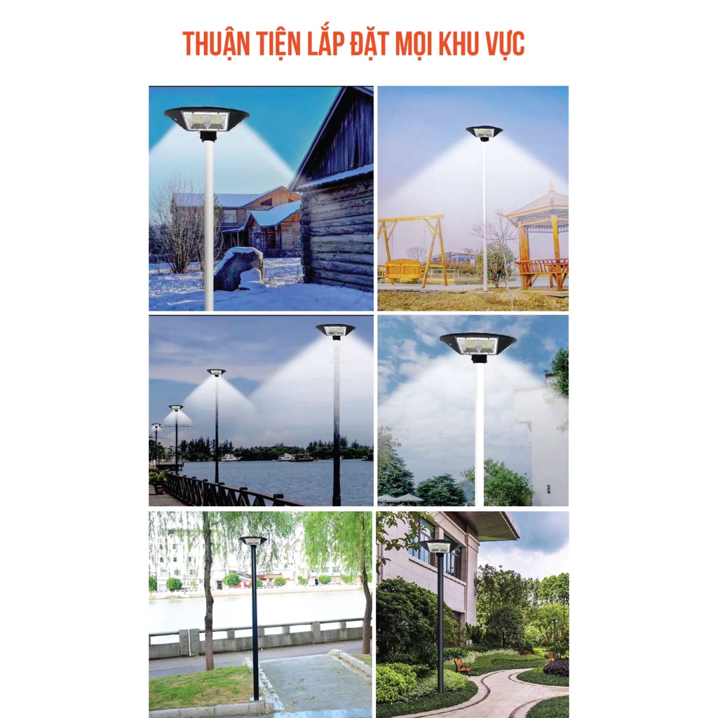 Đèn đĩa năng lượng mặt trời công suất 250w, Đèn trang trí chiếu sáng sân vườn cảm biến chuyển động chống nước IP67