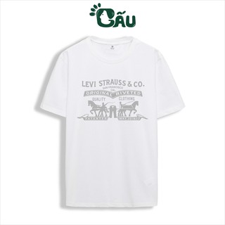 Áo thun nam GẤU 194 - MEN cổ tròn tay ngắn vải coton co dãn, dày dặn, form regular fit - Levs'