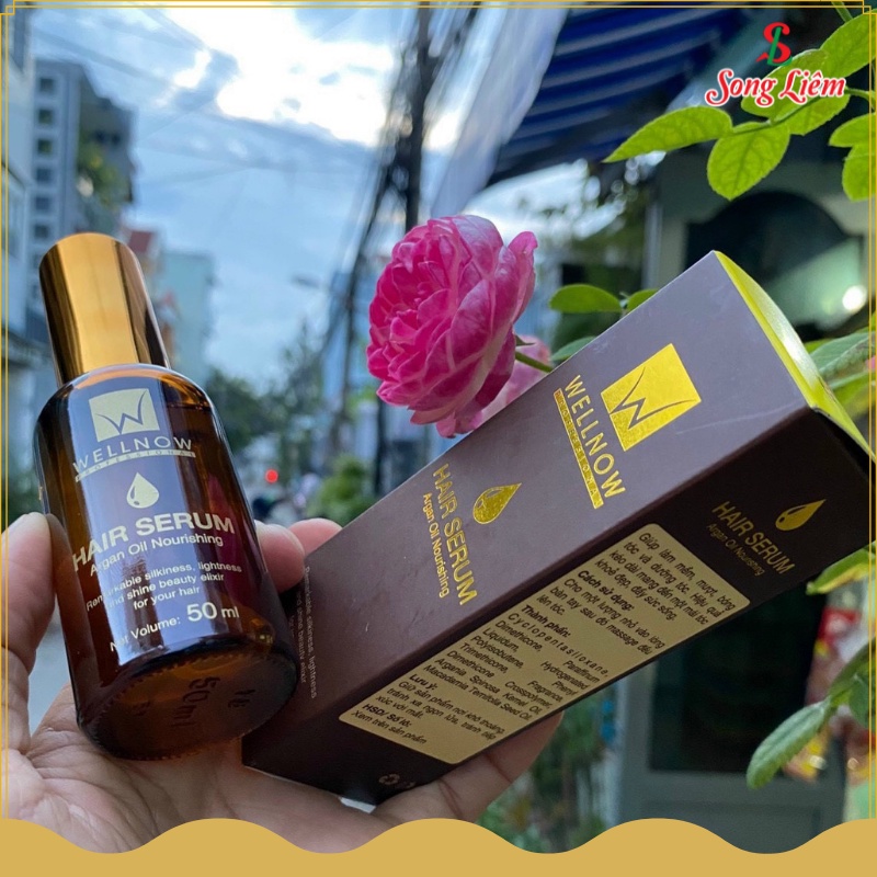 Tinh dầu dưỡng tóc, serum dưỡng tóc bóng và giữ nếp tóc hương nước hoa Wellnow Hair Serum 50ml NPP Songliemshop