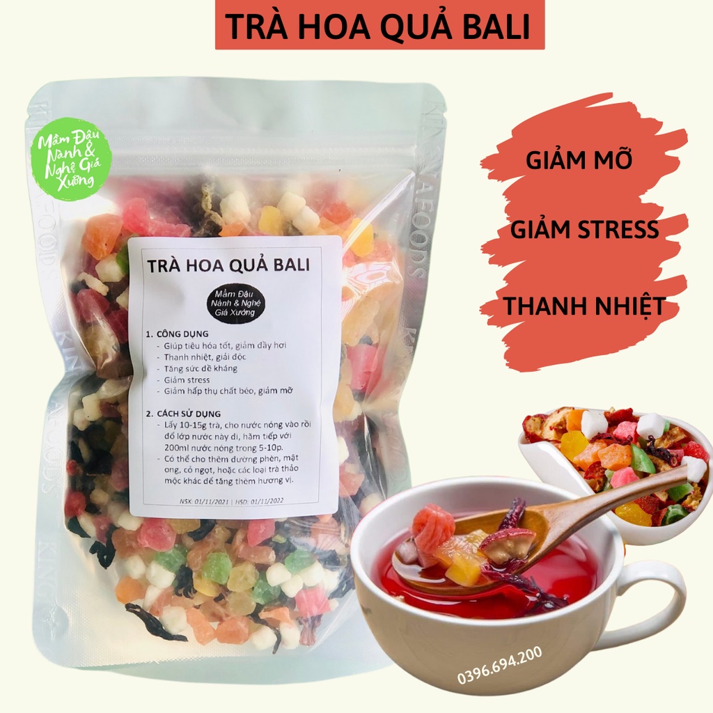Trà hoa quả Bali loại ngon sạch bổ dưỡng hỗ trợ giảm cân đẹp da 100gr