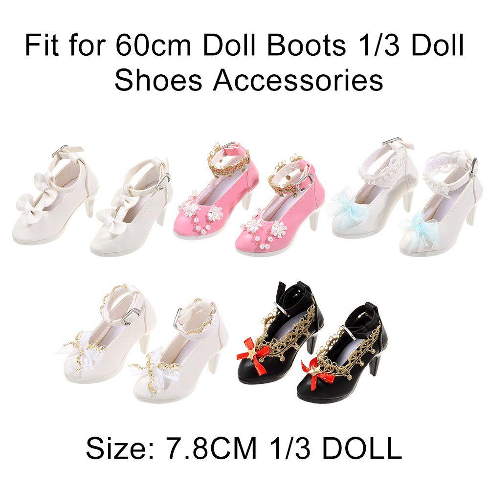 Giày Vải Da PU Phối Vải 7.8CM Cho Búp Bê 1 / 3