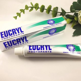 Kem đánh trắng răng Eucryl 62g của Anh (Hương bạc hà)