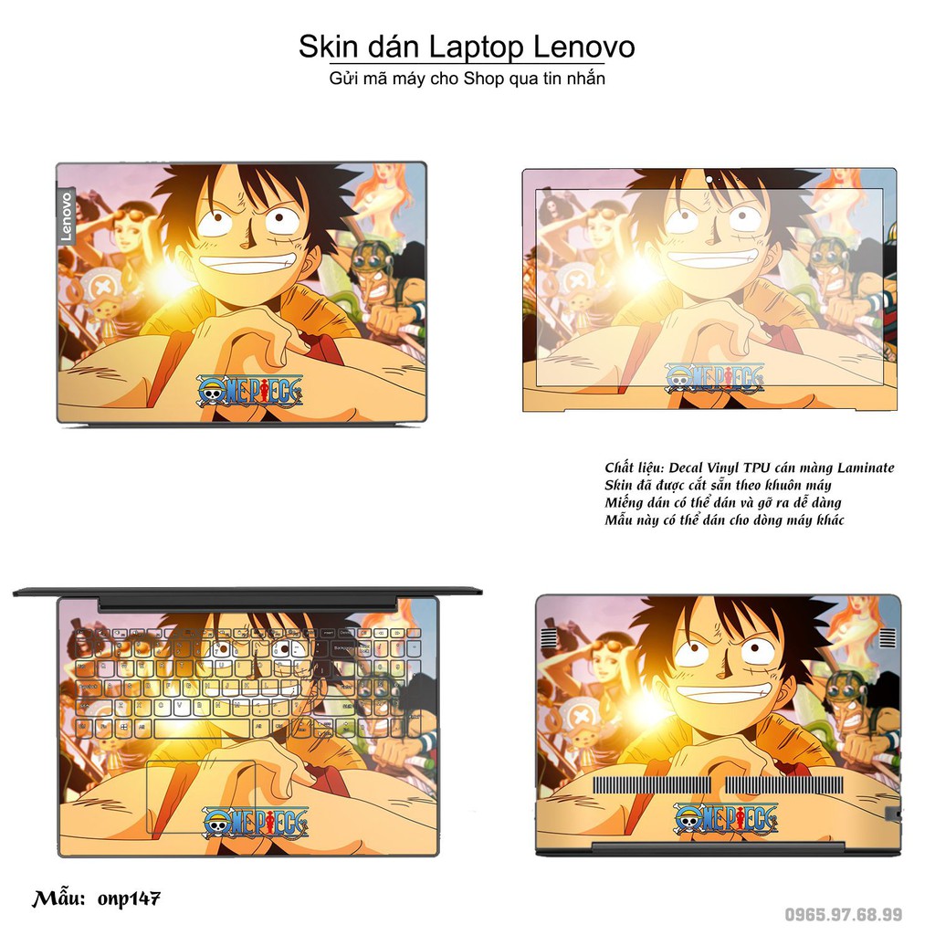 Skin dán Laptop Lenovo in hình One Piece _nhiều mẫu 18 (inbox mã máy cho Shop)