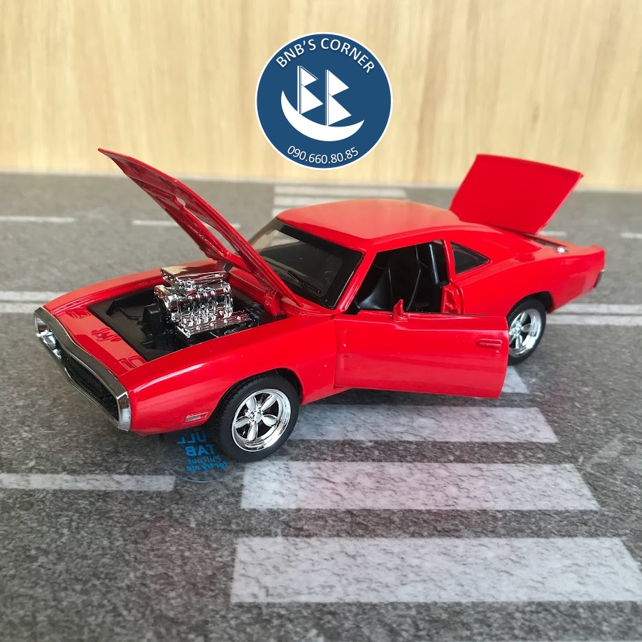 Xe mô hình 1970 Dodge Charger R/T tỷ lệ 1:32 hãng Mini Auto - Full box